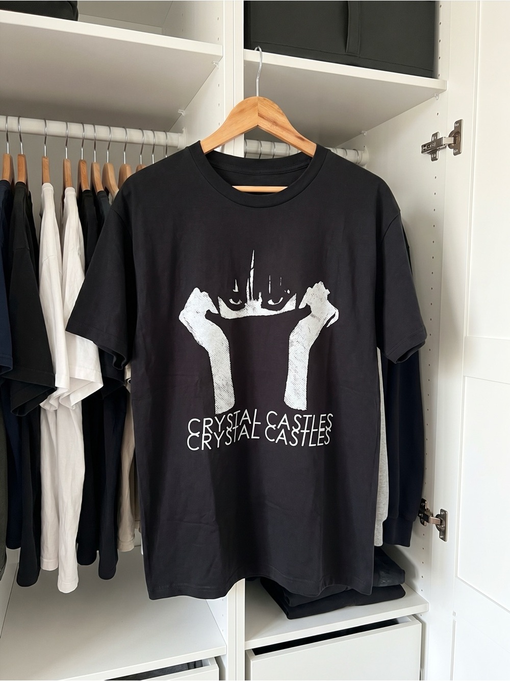 Crystal Castles Unisex Graphic Band Tee Indie Sleaze Alt Goth Black